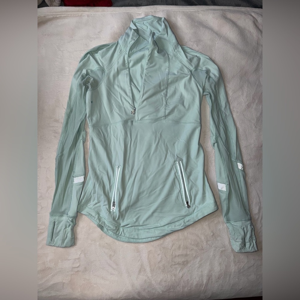 lululemon athletica Mint Green Half-Zip Pullover